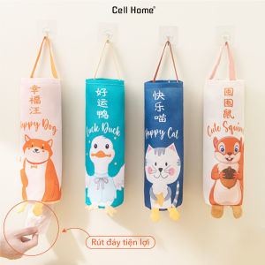 Giỏ túi treo đựng túi nilon tái sử dụng gọn gàng tiết kiệm không gian