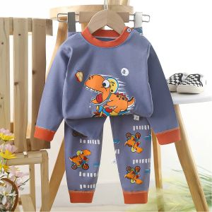 1pcs Childrens Underwear Set Kids Soft Cotton Pajamas Boys Girls Baby Spring Autumn Cute Cartoon Long Sleeve Home Sleepwear2026