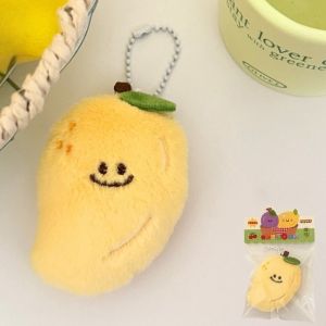 NEXASHOP Cartoon Fruit Plush Doll Keychain Cute Mango Peach Banana Backpack Charm Avocado Lemon Cherry Stuffed Pendant Birthday Gifts
