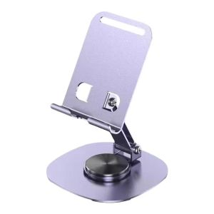 T12 Holder Hp Besi Metal Aluminium Rotasi 360 Derajat Holder Desktop Multifungsi