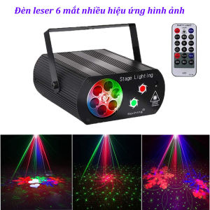 Đèn Laser sân khấu 6 mắt ánh sáng Laze - Hiệu ứng trái tim bông hoa băng tuyết kết hợp Đèn Laser Cảm Ứng Âm Thanh Đèn Laser Cho Phòng Karaoke Và Quán Cafe - Lazada