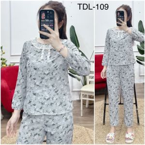 ĐỒ BỘ NỮ MẶC NHÀ (Bunnysky) MẪU THIẾT KẾ CỔ REN CHẤT LIỆU LỤA MỀM MỊN