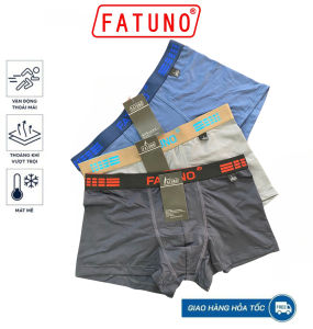 [Ảnh thật-Loại đẹp] Combo 3 quần sịp đùi nam boxer thun lạnh FATUNO co giãn 8 chiều thoáng khí không gây hằn da