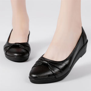 IELGY Wedge Womens Soft Sole Shoes Casual Leather Shoes