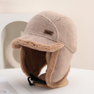 RISEDOT Windproof Winter Hat Warm Thickened Faux Fur Hat Casual Velvet Lining Earflaps Hat For Women