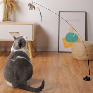 [Lovinland] Simulation Bird Interactive Cat Toy Funny Feather Bird with Bell Cat Stick Toy for Kitten Playing Teaser Wand Toy Cat Supplies