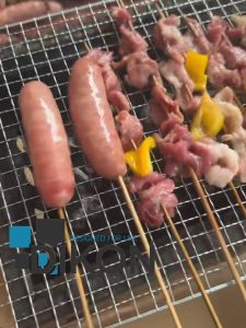 Stainless Steel BBQ Grill Mesh Portable Barbeque Grill Net Charcoal BBQ Grill Net Non-Stick Grill Mesh BBQ Accessories