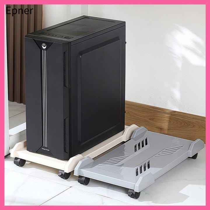 Computer Hocker EPNER Height Increasing Desktop Computer Host Stand With Caster Wheels ...