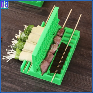F.R value Multifunctional Barbecue Skewer Machine Easy Operation Plastic Kebab Maker Pork Meat Picnic Skewer Accessories