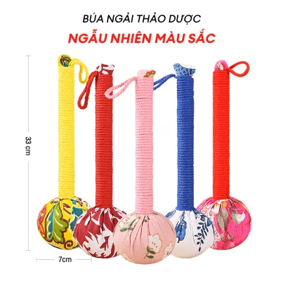 Búa ngải cứu thảo dược Cây đấm lưng massage đả thông kinh lạc Giảm đau mỏi cổ vai gáy giúp dễ ngủ