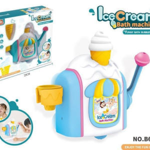CuddleCove Ice Cream Bubble Machine Bath Toy for Baby Kids Toddler Bathroom Bath Time Fun Interaction Toy