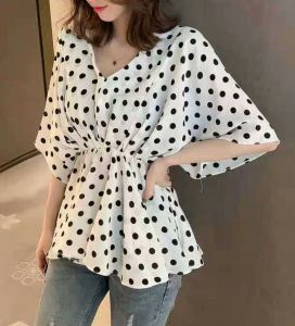 Blouse Kimono Wanita Polka Import: Desain & Kualitas Terbaik