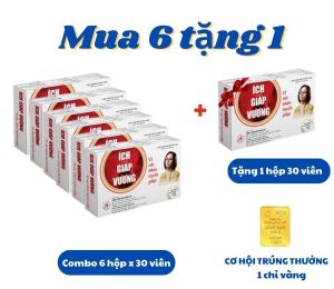 Combo mua 6 tặng 1 - Ích Giáp Vương giúp hỗ trợ giảm sự tiến triển của bướu cổ lành tính
