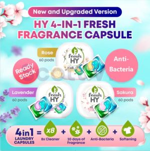 HY][Seika Fresh 4-in-1 60 Capsules Laundry Detergent Capsules