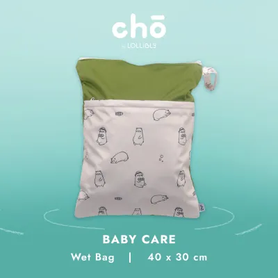 🇸🇬 Cho Momo Bunny Maru Bear Baby Diaper Waterproof Wet Bag Nappy Bag Washable Swimming Bag (40 x 30cm)
