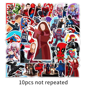 50PCS Superman Iron Man Cartoon Sticker Marvel DC Series Trendy Cool Graffiti Waterproof Gift Sticker