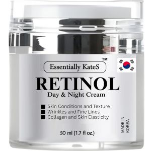 Essentially KateS Retinol Cream for Face and Eye The Gentle Revolution    K-Beauty  Moisturizer with Hyaluronic Acid and Vitamin E    Gentle Hydrating Firming 50 ml (1.7 fl oz) (Pack of 2)