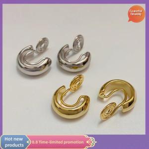 Graceful 1 Cặp Đơn Giản Tính Khí Kẹp Tai Cổ Điển Dễ Thương Sụn Không Có Xỏ Kẹp Bông Tai Cho Phụ Nữ Cô Gái Đồ Trang Sức Phụ Kiện Quà Tặng