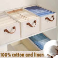 QNM Beige Organizer Storage Steel Frame Foldable Storage Box 27L Moisture-Proof Clothes Storage Box. 