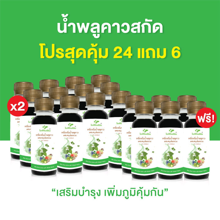 (โปร 24 แถม 6) น้ำพลูคาวสกัด Phlu Khao Juice เครื่องดื่มสมุนไพรรวม