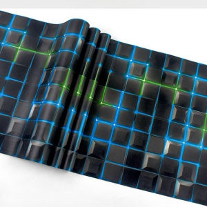3D Geometric Wallpaper 10M x 45CM Self Adhesive Waterproof PVC Modern Wall Sticker Home Decor
