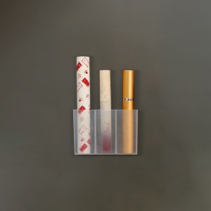 LD-C1157 Kotak Penyimpanan Lipstik Brush Makeup 3 Sekat Transparan Multifungsi / Rak Dinding Lipstik