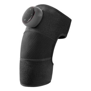 KLICKKRATE Breathable Electric Knee Massager 5 Temp Levels 3 Modes Cordless Heated Knee Brace Deep Muscle Relief Electric Far-Infrared Heating Pad