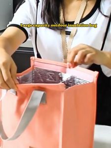 New Lunch Bag Bento Insulation Box Organizer Tote Waterproof Portable Large Storage Bag