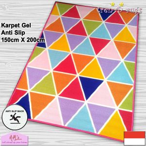 Tren-D-rugs Karpet anak anak rainbow kids kidz permadani bulu alas lantai kamar tidur ruang tamu halus anti slip murah 150 cm x 200 cm - NMs