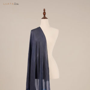 Khăn Lụa Tơ Tằm Cao Cấp Sắc Lam Tĩnh Lặng Luata Silk Nhuộm Loang Vân Sắc Tự Nhiên 80x180cm Phụ Kiện Choàng Cổ Sang Trọng Quà Tặng Tinh Tế