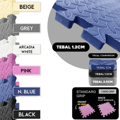 BabyBloo Baby Playmat 60CM Thick EVA Foam Non Toxic EVA Mat Puzzle Mat Bayi Puzzle Floor Playmate Karpet Baby Playmat