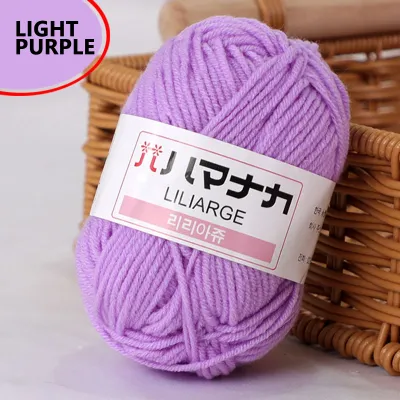 4 Strands Milk Cotton Yarn Soft Skin Friendly Wool Thread Handmade DIY Knitting Mengait Benang 毛线
