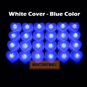 UMI Love Heart Shaped LED Light Romantic Candle Flameless Wedding Birthday Party Coloful Tealight Hari Raya Lilin Lampu 心蜡烛灯