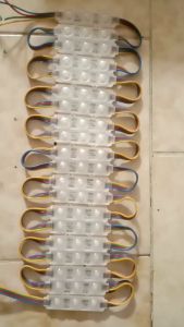 ( 10 pcs ) Lampu modul LED DC 12 Volt 3 mata RGB
