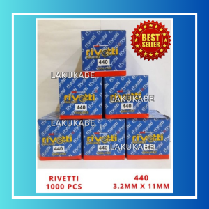 Paku Rivet Rivetti 440 3.2mm x 11mm Blind Rivet 1 Dus Isi 1000 Pcs