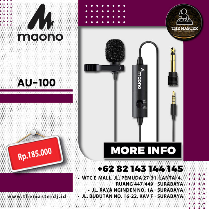 [Ready Stock] Maono AU-100 | AU 100 | AU100 Clip On Mic