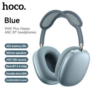 HOCO W65 Plus ANC Noise Reduction Bluetooth Over-Ear Wireless Headphones Large Hifi Sound Sports Headphones with Button