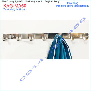 [HCM]Móc áo inox dày 7 móc KAG-MA60 Best sales móc inox dẹt 7 siêu đẹp siêu bền giá tốt sử dụng vĩnh viễn