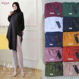 PROMO COD Baju Atasan Perempuan Dewasa Lidya Tunic Motif Polos Set Ti Amo Fashion Store