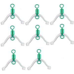 Pack of 8 Tying Tool Contactor Device for Double Hook Subline Splitters Fishing Line Bifurcation Swivels 8 Shaped Rings