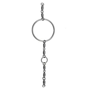 Cường độ cao khớp khuyên xoay câu cá đồ câu cá dòng connector bằng thép không gỉ móc khuyên xoay tròn phụ kiện nước ngọt