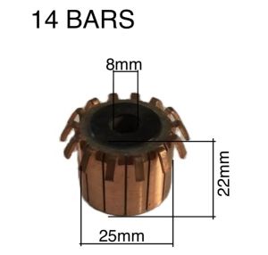1PIECE COMMUTATOR COPPER 14BAR DY-14(1)