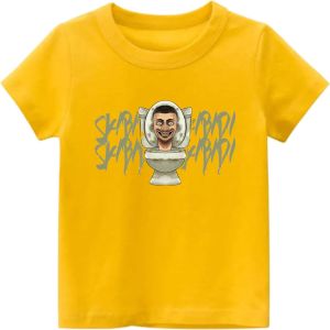PVJ Baju Kaos Skibidi toilet Distro Tangan Pendek Anak laki-laki dan Perempuan