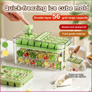 Ice Cube Mold Household ice compartment with lid sealed large capacity