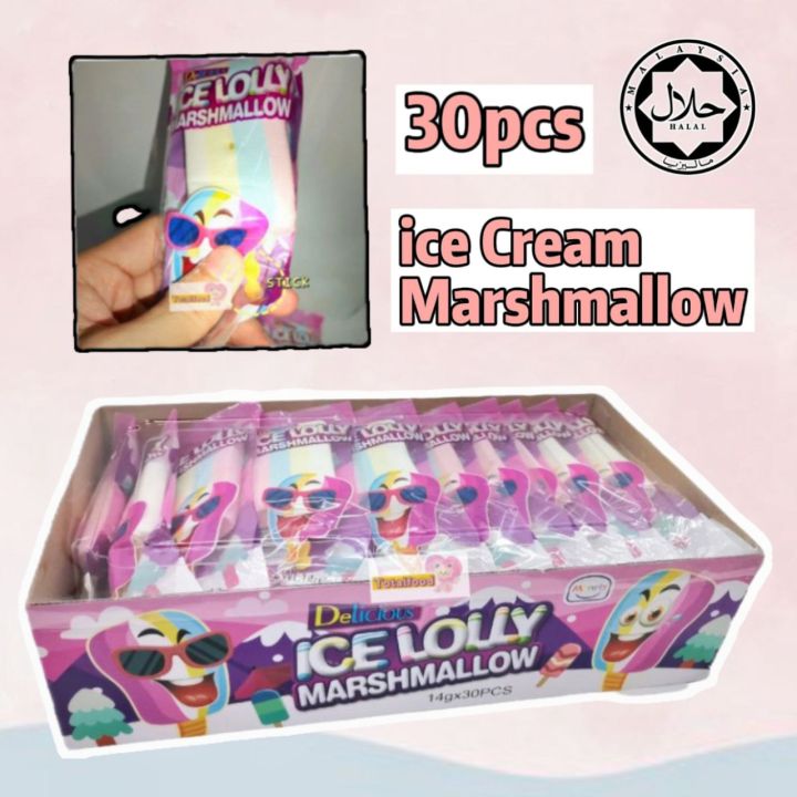 Sanwa Ice Lolly Marshmallow ice cream marshmallow candy 30pcs Lazada