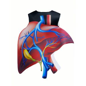 NBANLIKE Creativity Heart Design Cosplay Costume Realistic Visceral Organs Print Printed Jumpsuit Childrens Gifts Comfortable Simulation Human Organs Costume Boys Girls