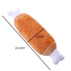 Pet Toy Squeaky Drumstick Bone Cat Puppy Dog Funny Soft Plush Toys Chew