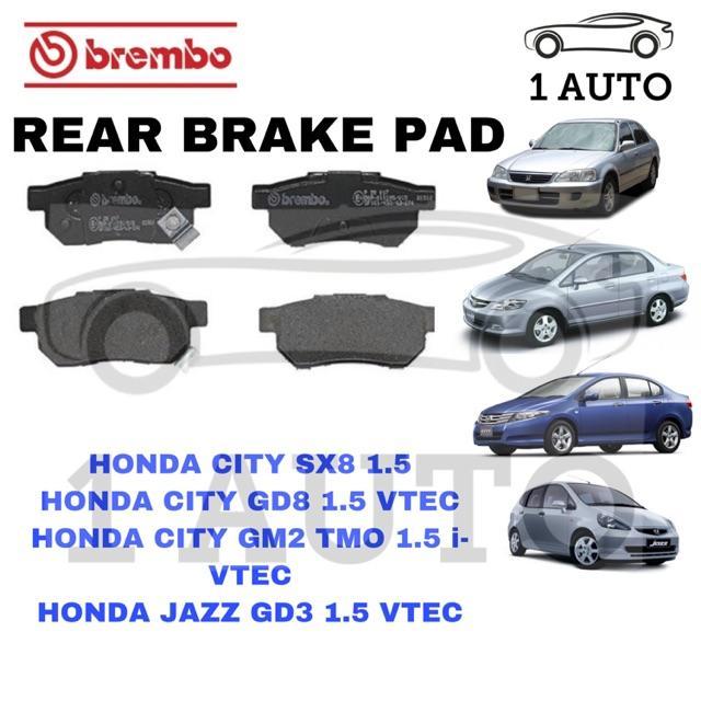GENUINE BREMBO REAR BRAKE PAD HONDA CITY GM2 TMO CITY GD8 1.5 VTEX CITY SX8 1.5 JAZZ GD3 1.5