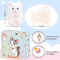 Walking Cat Toys for Kids with Leash, Plush Toy Cat That Walks and Meows, Interactive Cat Toy for Kids Aged 3-7, Best Birthday, Children's Day for Girls and Boys. 