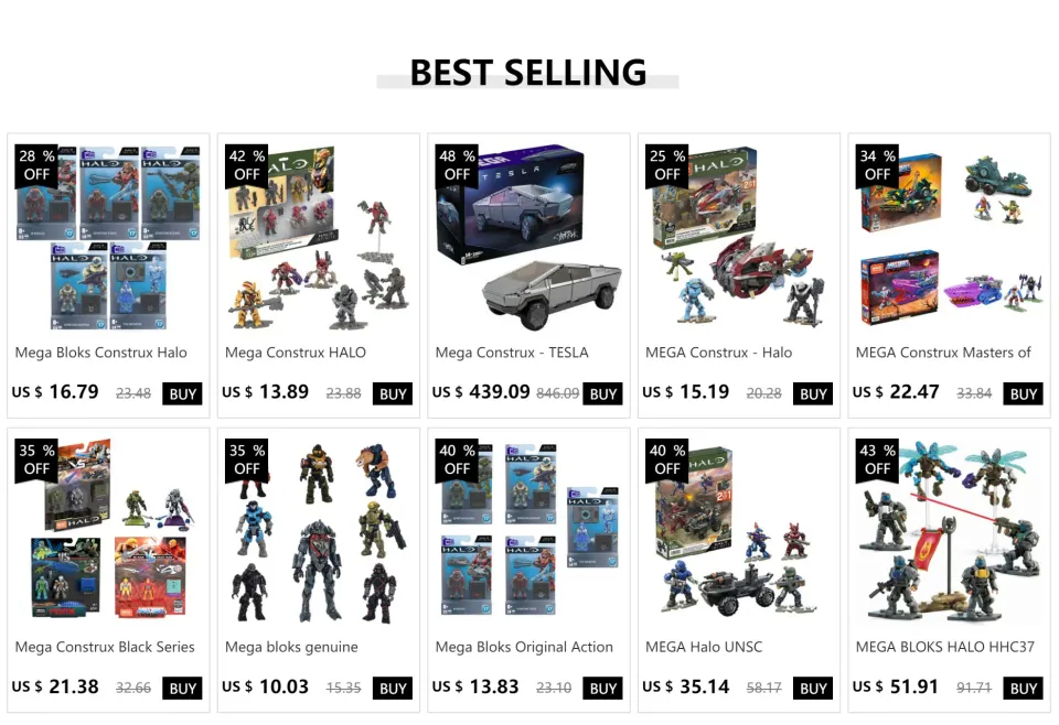 Mega Construx HALO Banished Garrison Pack Building Block Figures